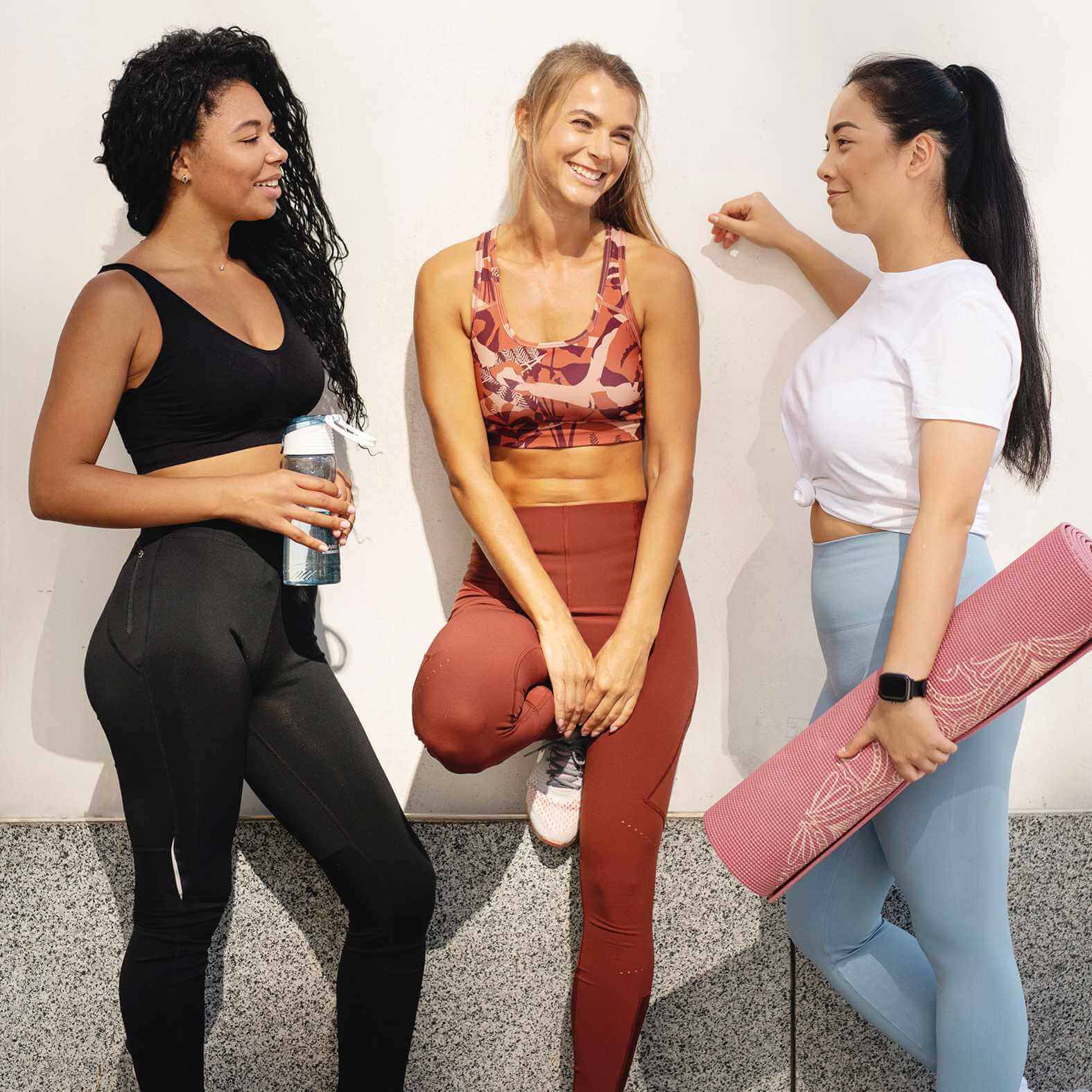 teen girls talking after yoga